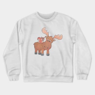 Moose and Squirrel Crewneck Sweatshirt